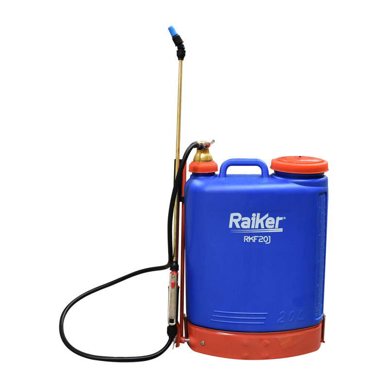 FUMIGADORA ASPERSORA DE FERTILIZANTES MANUAL RAIKER 20 LITROS C/BOMBA BRONZE - RKF20J