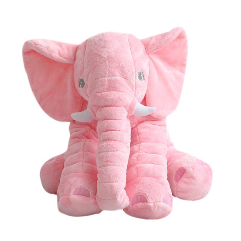 ELEFANTE ALMOHADA DE FELPA PARA BEBE 65 CM CELESTE