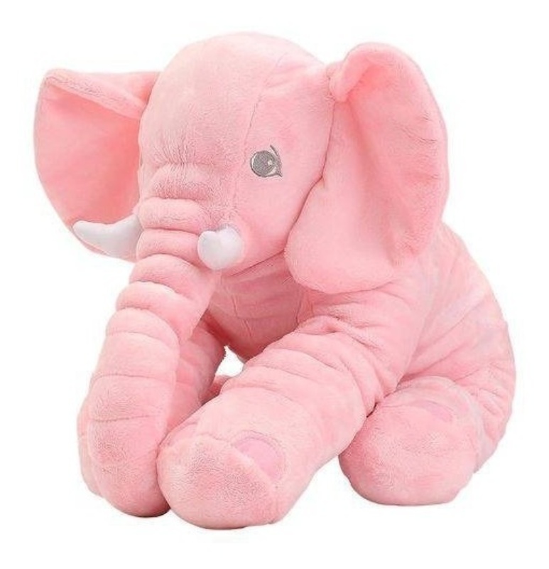 ELEFANTE ALMOHADA DE FELPA PARA BEBE 65 CM CELESTE