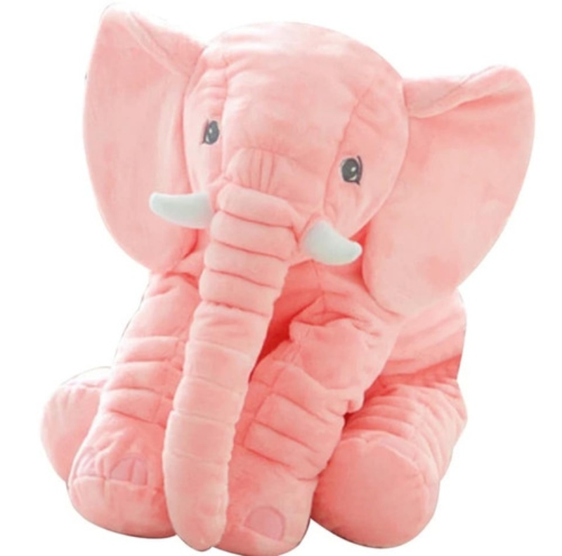 ELEFANTE ALMOHADA DE FELPA PARA BEBE 65 CM CELESTE