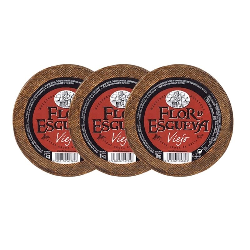 3 Pzs Queso De Oveja Curado Viejo Flor Esgueva C/u 1kg