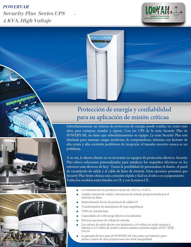 UPS Security Plus // 4 kVA High Voltaje