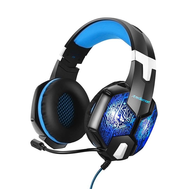 Audífonos Gamer Pro Luz LED RGB Sonido HD 360 G2500 Redlemon.