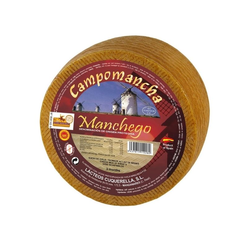 Queso Oveja Semicurado 3 meses Rueda 3kg Campomancha D.o España