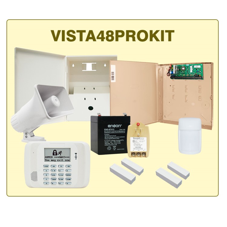 Kit alarma Honeywell VISTA48PROKIT 9 piezas 