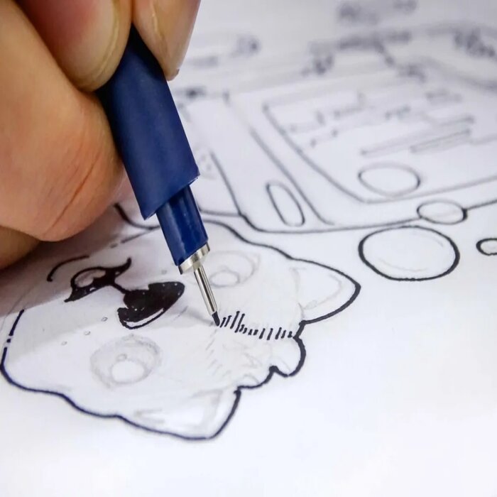 Estilografos Manga Sketch Bocetos 6 Puntas Diferen Y Estuche