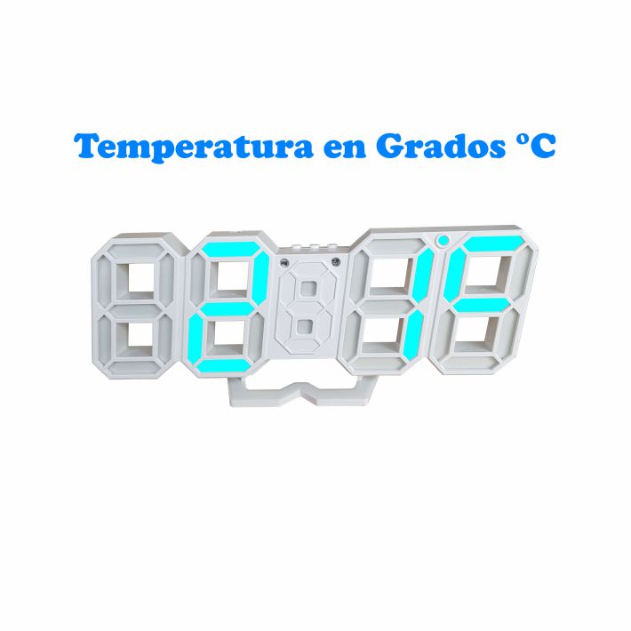 Reloj Digital de pared o buro 2310 Luz Led azul