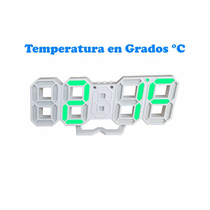 Reloj Digital de pared o buro 2310 Luz Led Verde