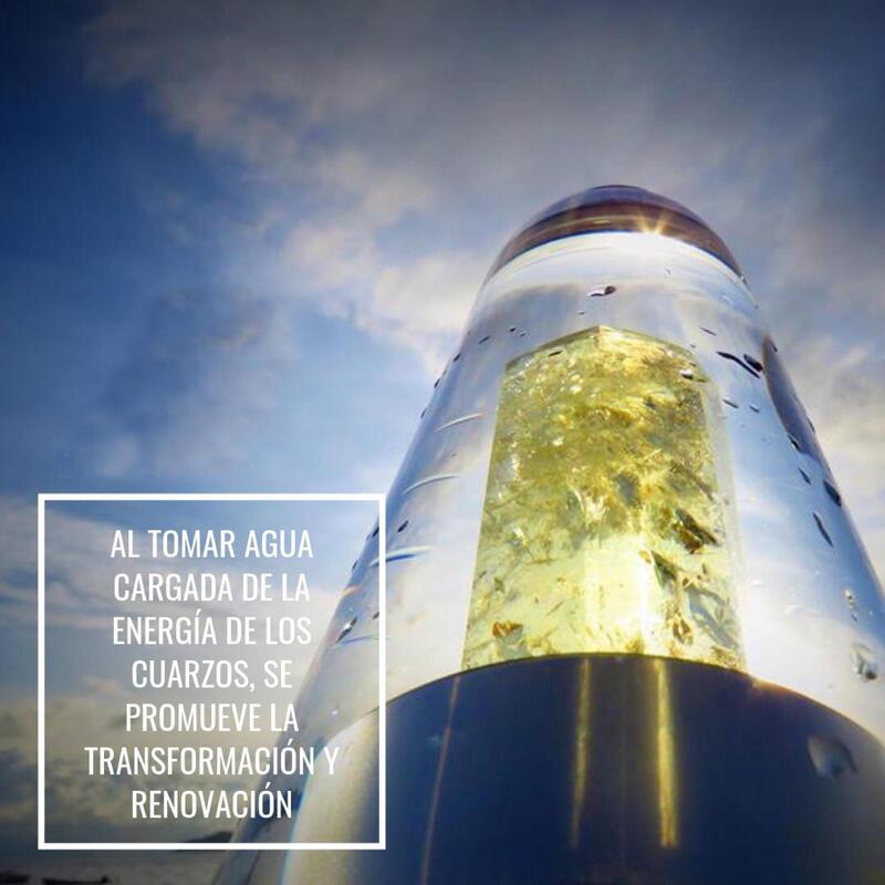 Botella De Agua Con Cristales De Amatista Y Obsidiana - Lujo Y Curación Natural