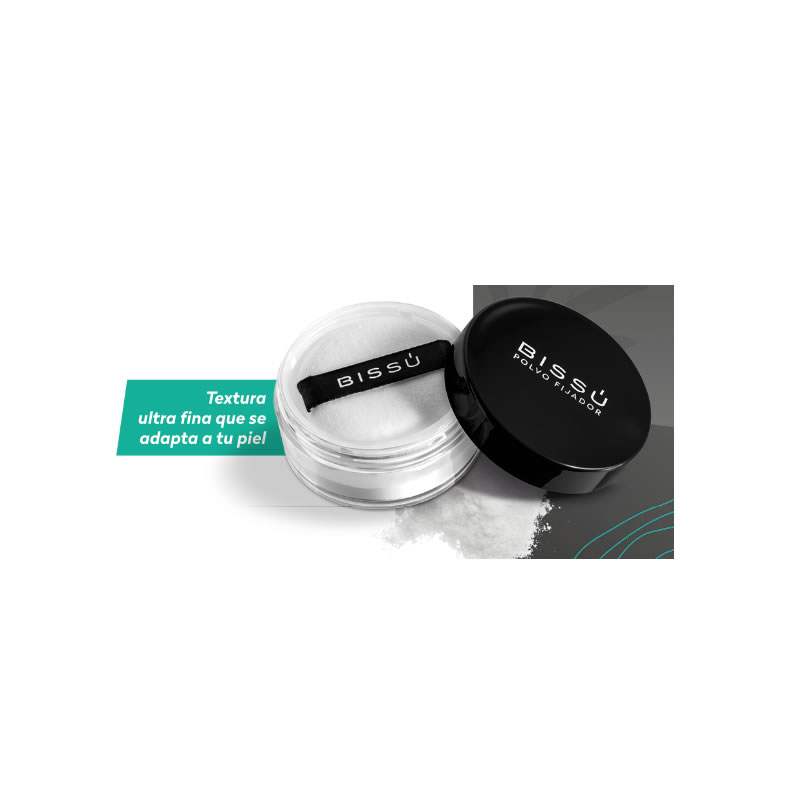 Polvo Fijador Traslúcido Bissú Larga Duración.