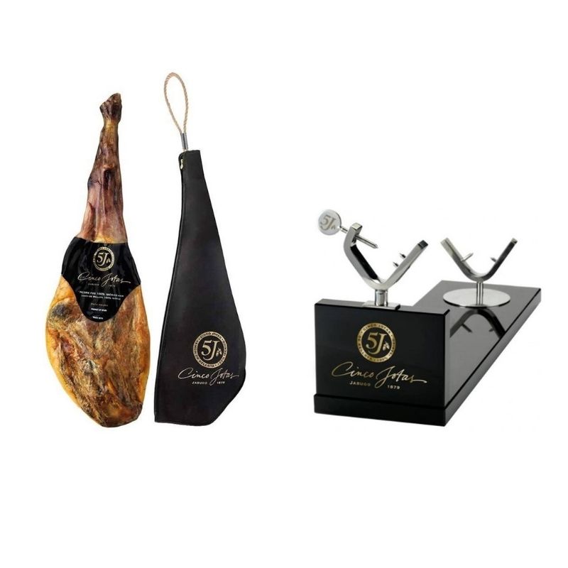 Jamon Iberico Bellota 5 jotas 7,5kg C/hueso + tabla Jamonera