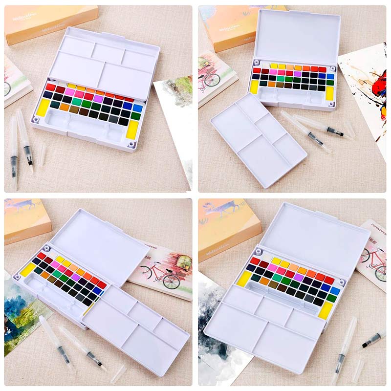 Kit Acuarelas Profesionales Pincel De Agua 36 Colores Klid