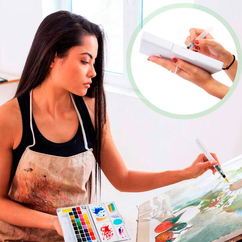 Kit Acuarelas Profesionales Pincel De Agua 36 Colores Klid