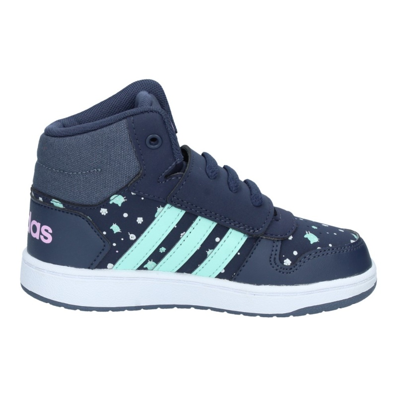 Tenis Adidas Infantil Hoops Mid 2.0 Azul