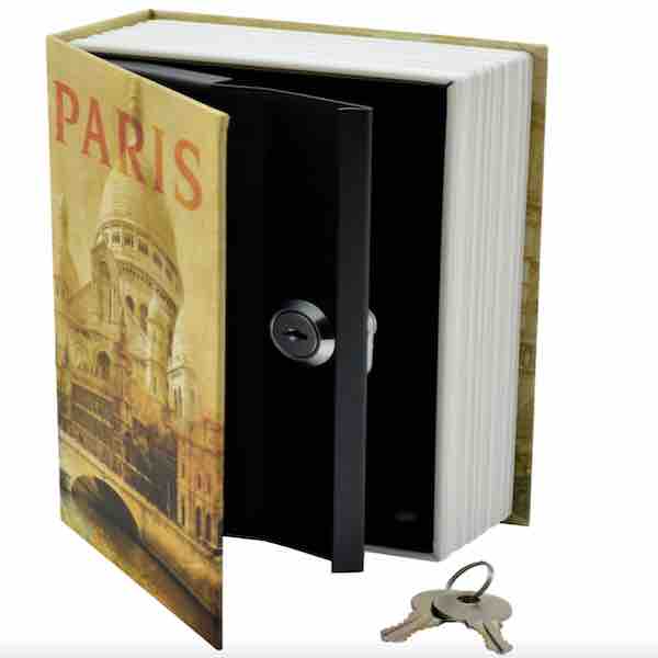 Caja de seguridad tipo libro París 7"