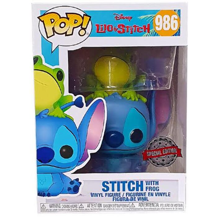 FUNKO POP DISNEY LILO & STITCH STITCH W/FROG #986 EXCLUSIVO