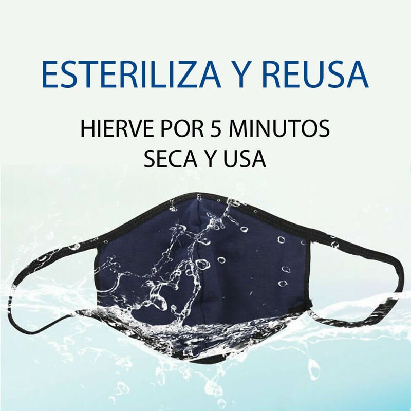 Mascara Cubreboca Reutilizable Esterilizable Filtro N95 Pm25