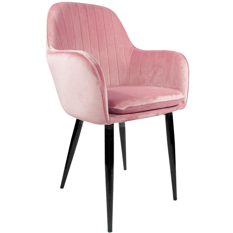 Sillon Eames Brazo Tapizado Vintage Moderno Sala Rosa