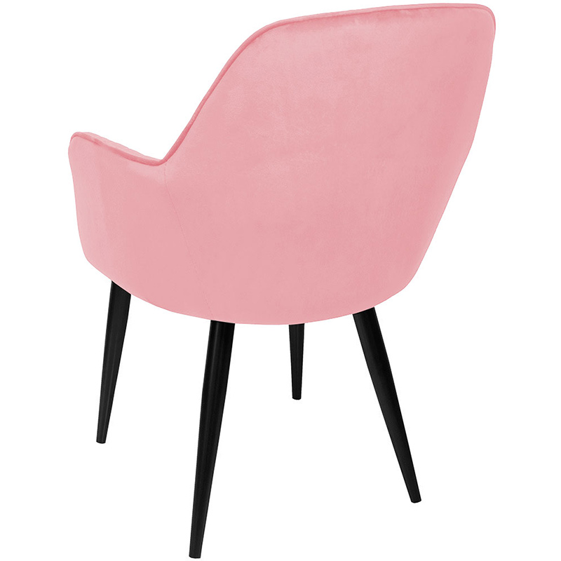 Sillon Eames Brazo Tapizado Vintage Moderno Sala Rosa