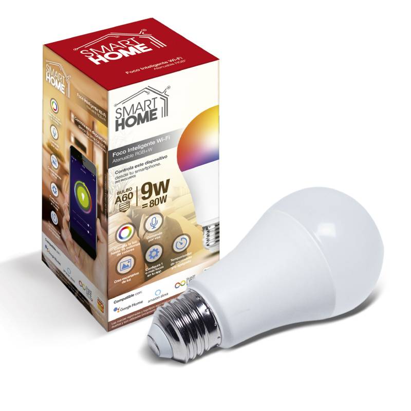 Foco Inteligente  Multicolores Led Wifi Compatible Con Alexa Y Google Home