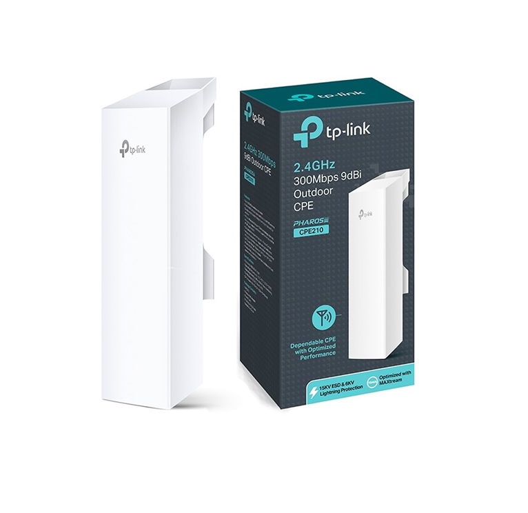 ACCESS POINT EXTERIOR TP-LINK CPE210 300MBIT/S DUAL-POLARIZED DIRECTIONAL MIMO 9DBI ANTENA INTERNET