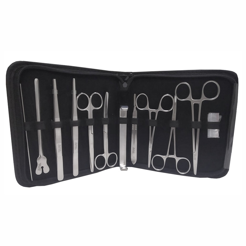 Estuche Medico Diseccion Acero Inoxidable 12pzs Guttek