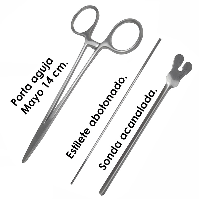 Estuche Medico Diseccion Acero Inoxidable 12pzs Guttek