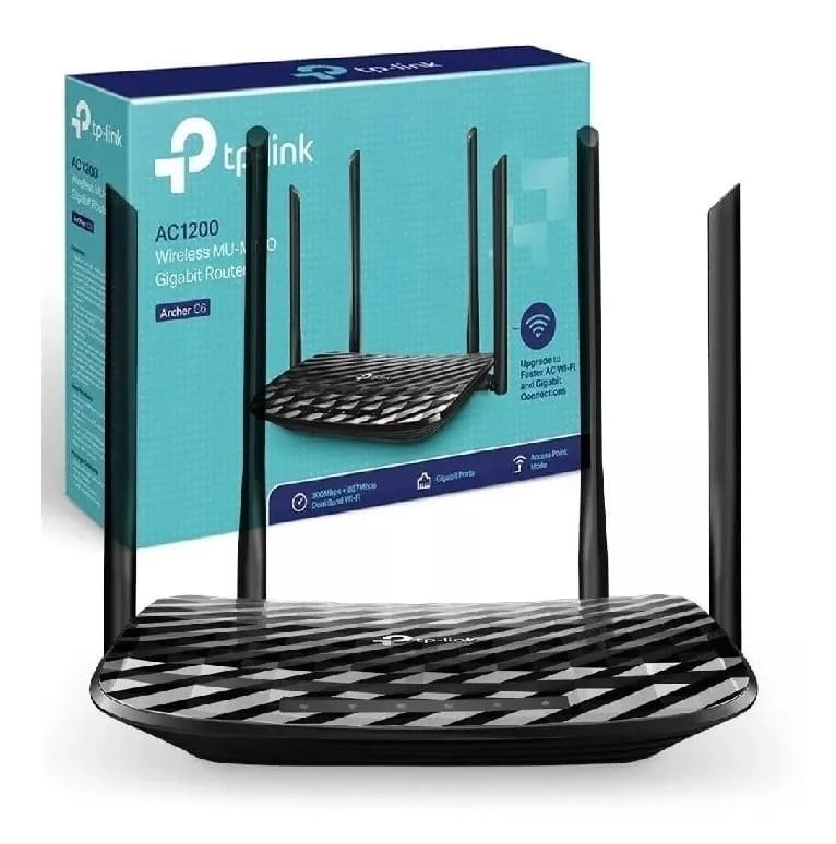 Router TP-LINK Inalámbrico Dual Band Simultanea AC1200 867 Mbit/s 2,4GHz Externo 4 ANTENAS INTERNET