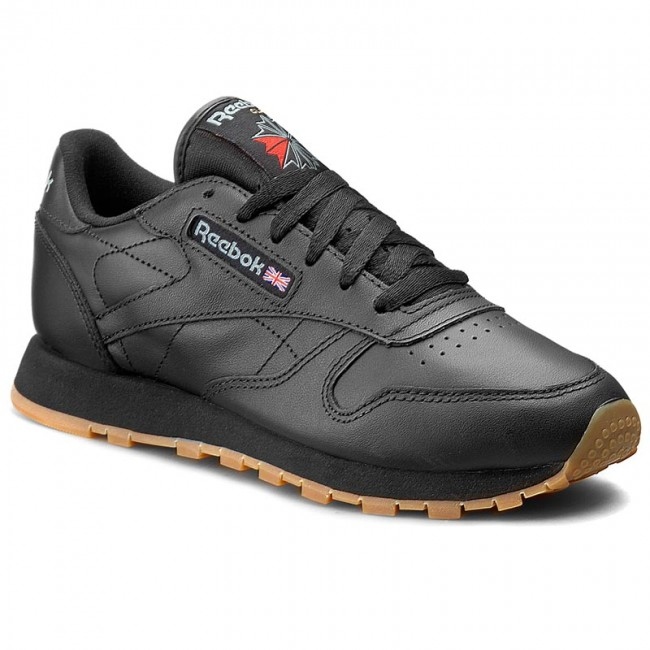 TENIS ORIGINAL REEBOK CLASSIC LEATHER NEGRO GUM DAMA 49804