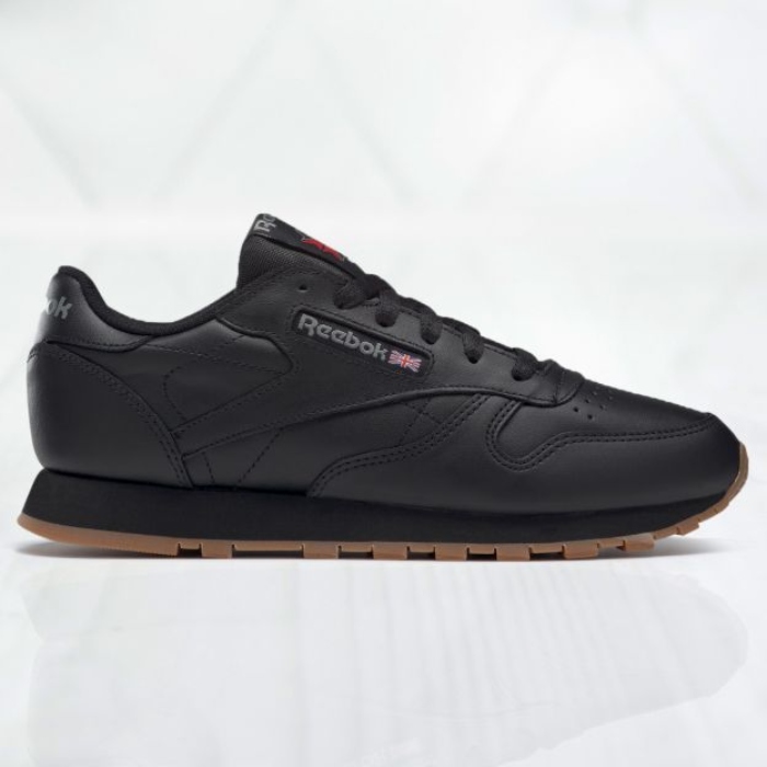 TENIS ORIGINAL REEBOK CLASSIC LEATHER NEGRO GUM DAMA 49804