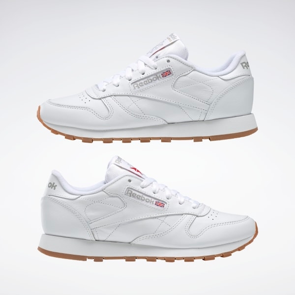 TENIS ORIGINAL REEBOK CLASSIC LEATHER BLANCO GUM DAMA 49803