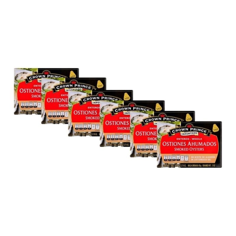 Ostiones Ahumados Crown Prince 6´piezas C/u 106 G Env Gratis