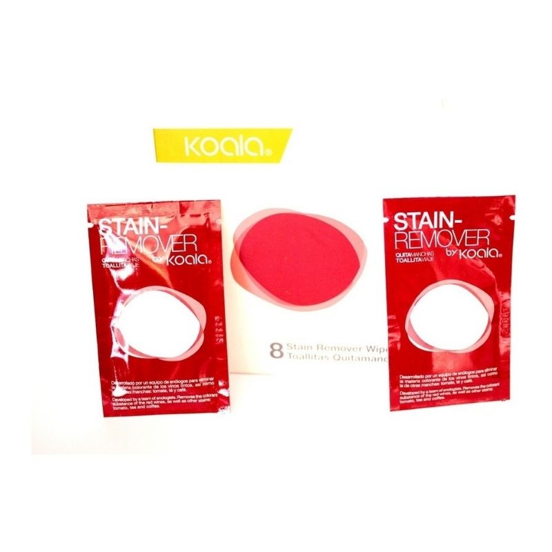Toallitas Quitamanchas Vino, Té, Café Tomate. Koala