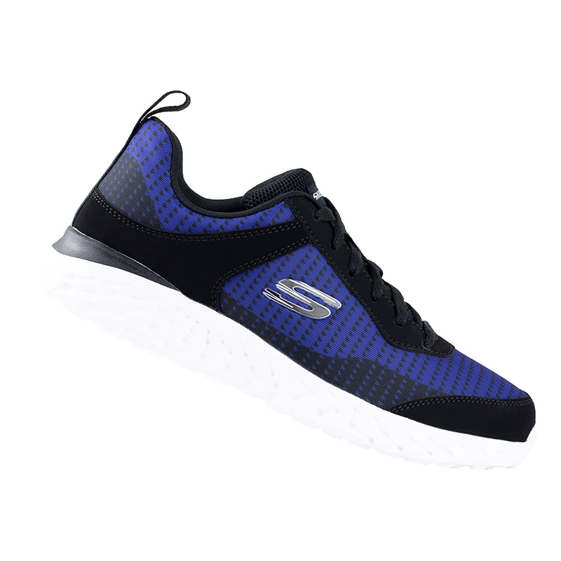 TENIS DEPORTIVOS PARA HOMBRE SKECHERS MEMORY FOAM ORIGINAL 8790017 NEGRO AZUL