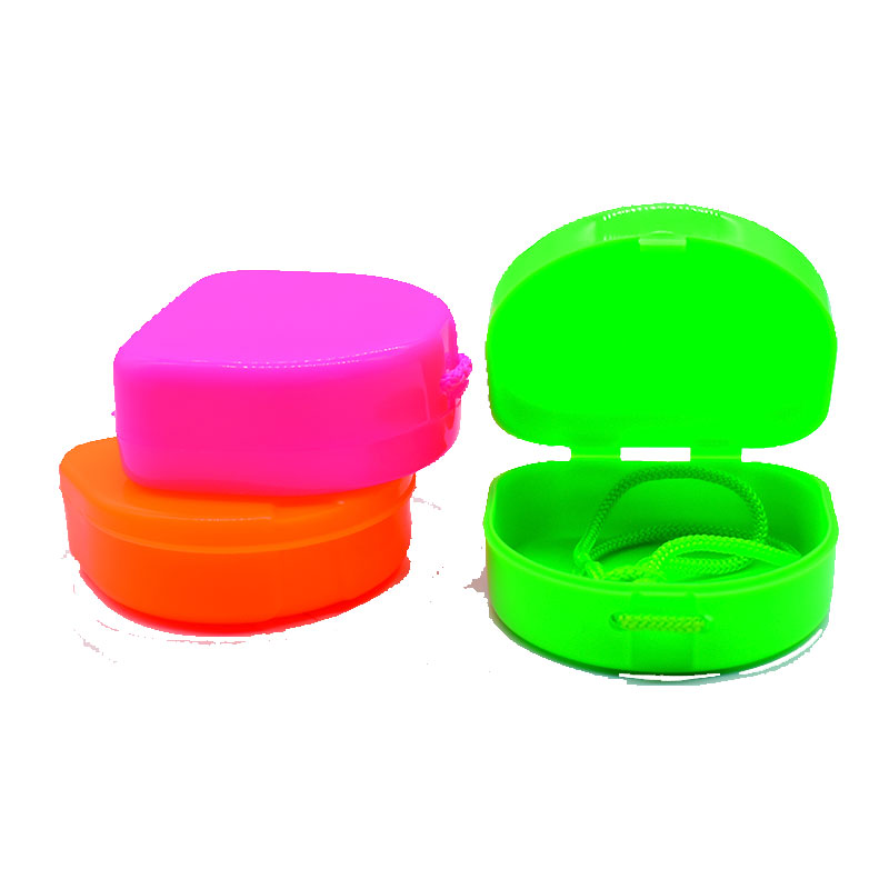 Paquete Estuche Porta Guarda Dentales Caja Retenedor Ortodoncia Verde