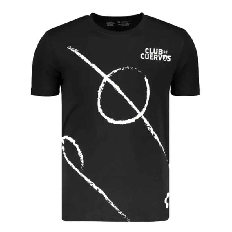 Jersey Club De Cuervos Charly Negro/blanco Estampado