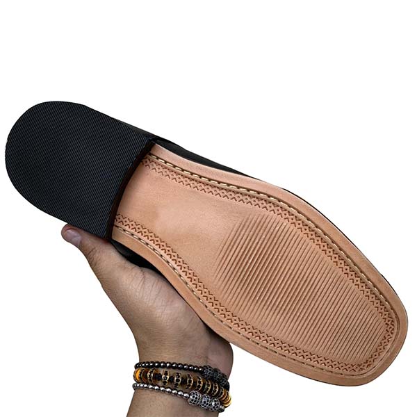 Zapato Negro Para Pie Delicado Suela de Vaqueta mod 1044 Zanthy Shoes