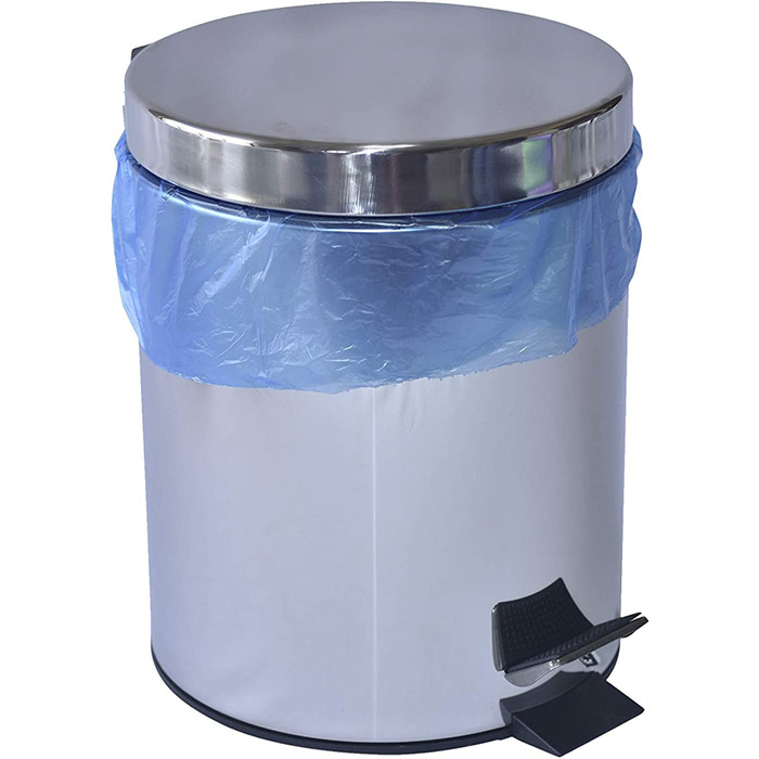 Bolsas de Basura Ideal para Cocina, baño, etc (60 cm x 60 cm) Biodegradables, color azul (7-10 galones) Paquete de 200 bolsas.