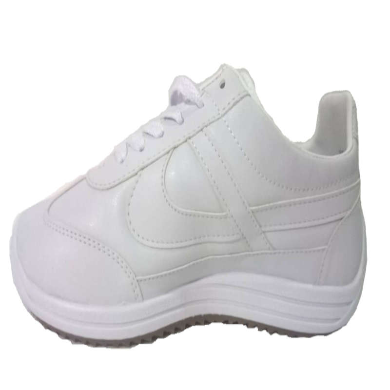 Tenis Panam Blanco tipo piel sintetico modelo clasico Retro