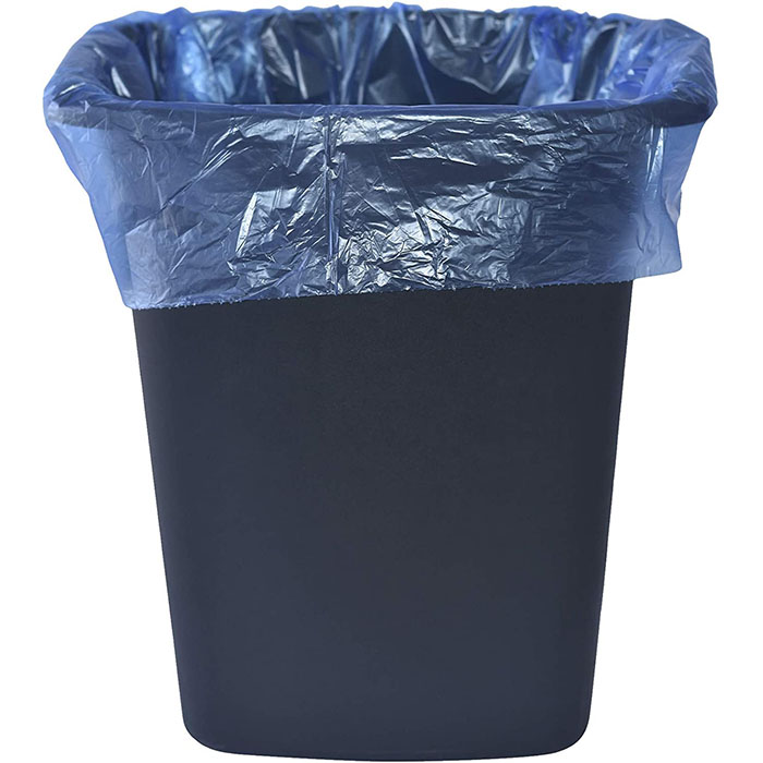 Bolsas de Basura Ideal para Cocina, baño, recamara u Oficina (60 x 84 cm) Biodegradables, color azul (12-16 gal) Paquete de 200 bolsas