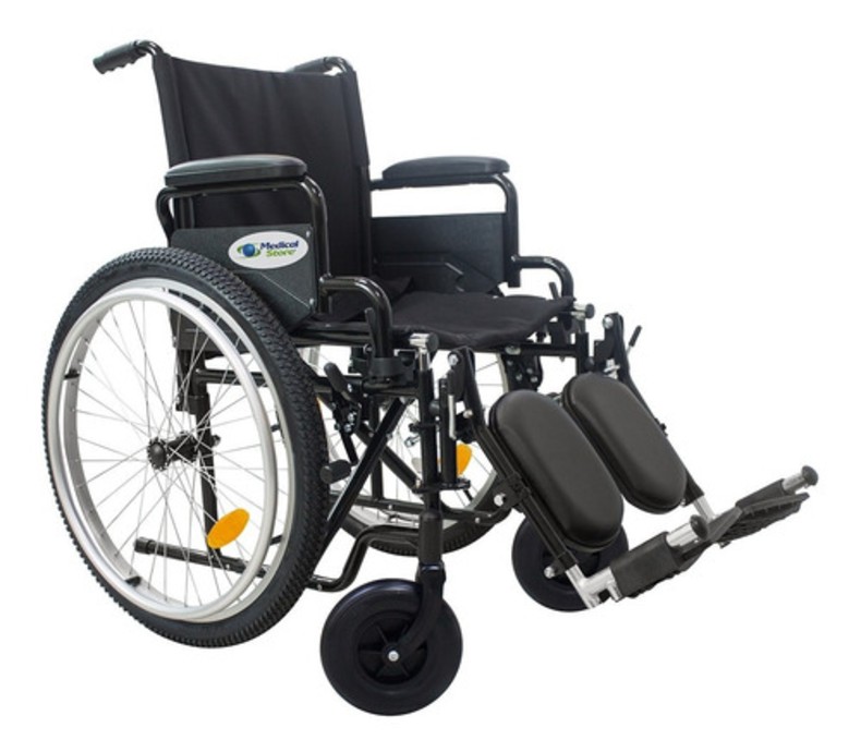 Silla De Ruedas Todo Terreno Con Elevapiernas SGLY Tornado Negro 