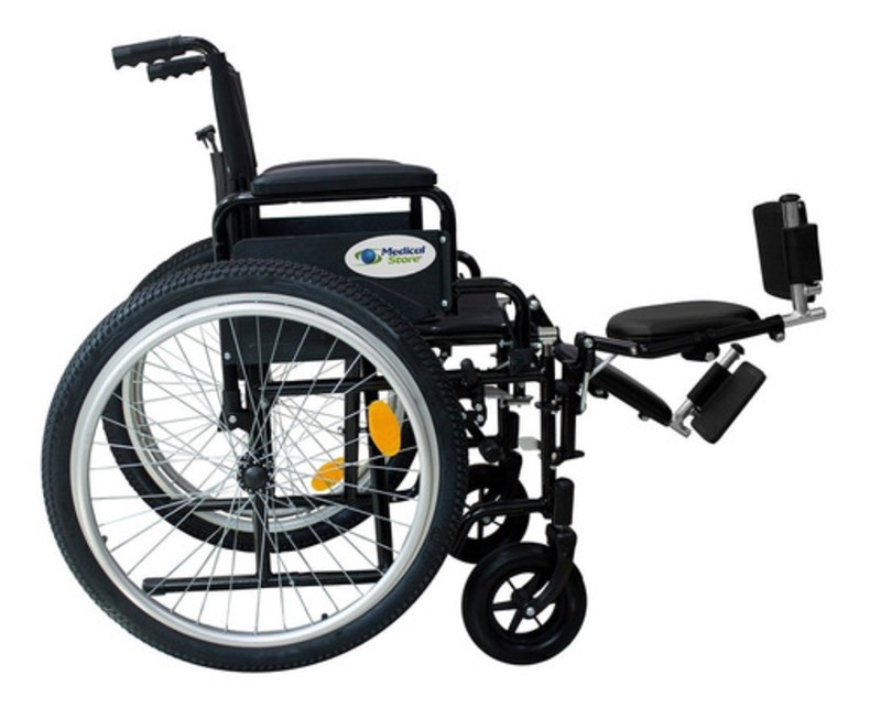 Silla De Ruedas Todo Terreno Con Elevapiernas SGLY Tornado Negro 