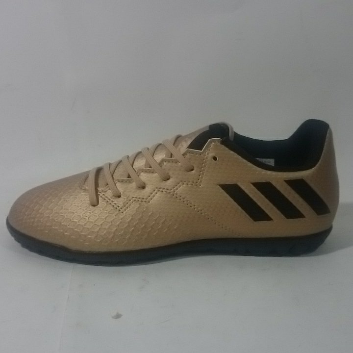 Tenis Adidas Messi 16.3 Dorado para niños Fubol Rapido TF  