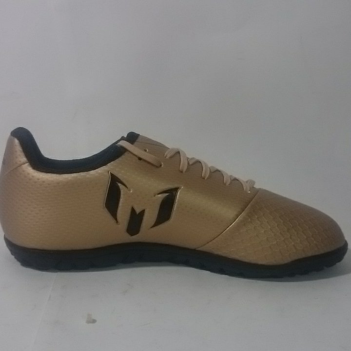 Tenis Adidas Messi 16.3 Dorado para niños Fubol Rapido TF  