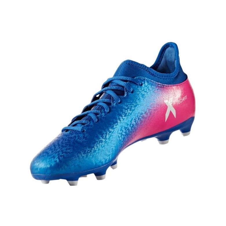 Tacos Tachones Adidas X 16.3 FG Azul con Rosa Originales BB5641