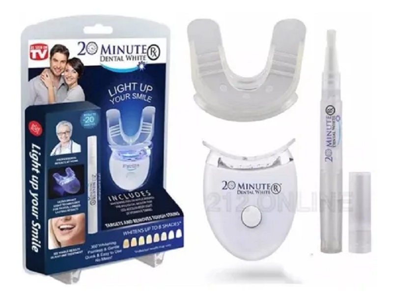 Kit De Blanqueamiento Dental Tratamiento Luz Led Dientes 20Minutos Aseo Higiene Bucal 