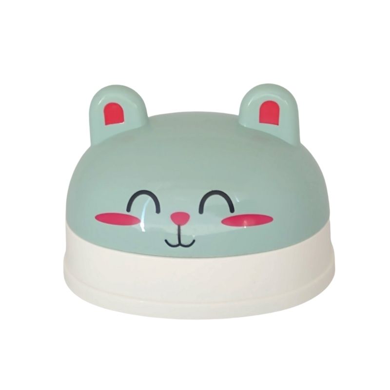 Jabonera de Viaje, Porta Jabón Oso, LBP, Contenedor de jabón barra con tapa -Verde