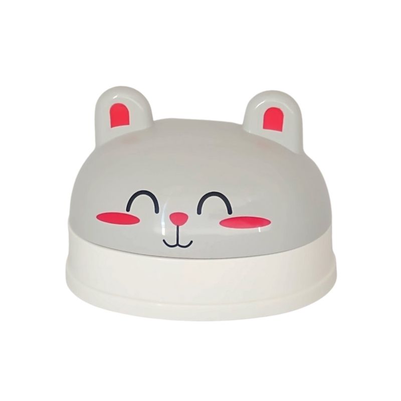 Jabonera de Viaje, Porta Jabón Oso, LBP, Contenedor de jabón barra con tapa -Gris