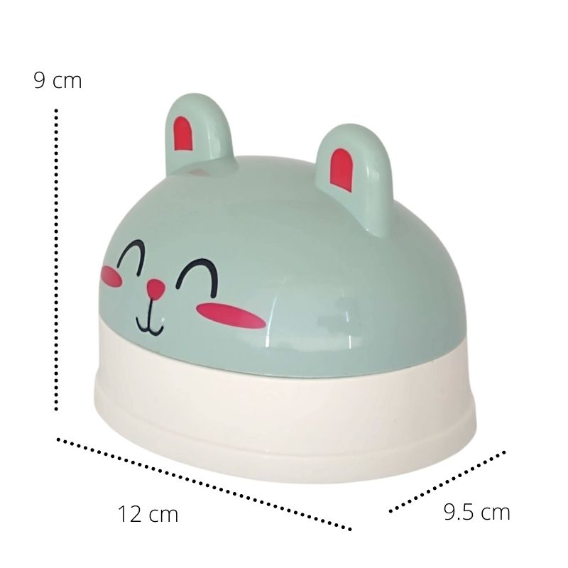 Jabonera de Viaje, Porta Jabón Oso, LBP, Contenedor de jabón barra con tapa -Gris