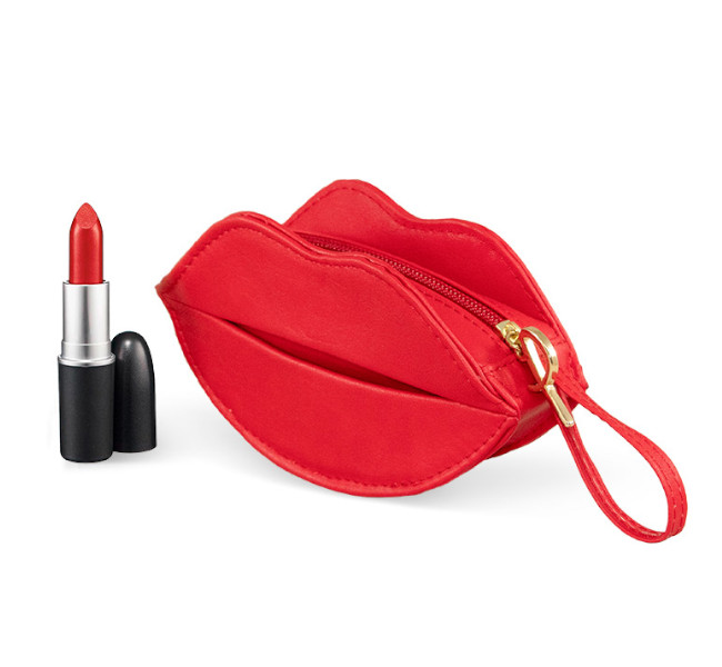 Cosmetiquera porta labiales Cyndi color rojo
